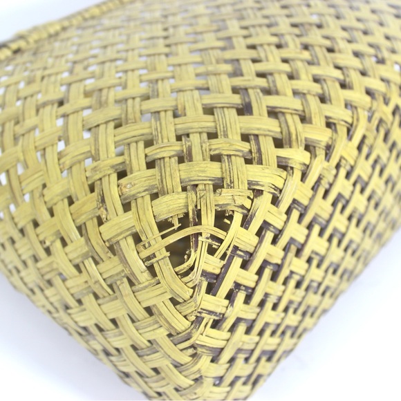 Vintage Split Bamboo Basket Market Tote Bag - Picture 11 of 11